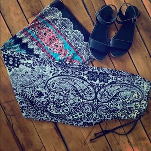 SOLD Paisley Print Flare Pants + FREE Keyhole Tank